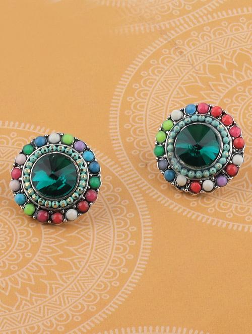 multi colored metal studs earring - 17194505 - Very Small Image - 1