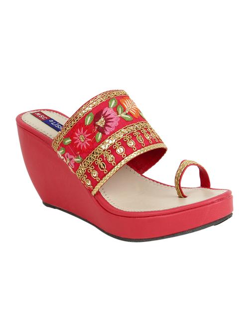 red one toe wedge - 17195077 - Very Small Image - 1