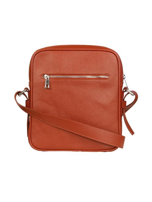 brown leatherette (pu) regular messengerbag - 17195822 - Very Small Image - 1