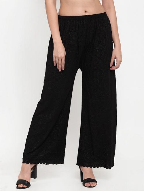 beige rayon palazzo - 17195901 - Very Small Image - 1