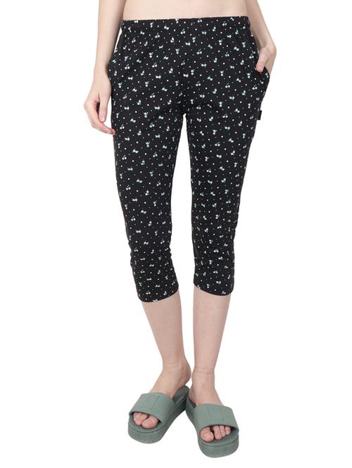 black cotton regular capris - 17195993 - Very Small Image - 1