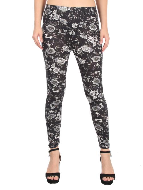 black cotton blend leggings - 17196206 - Very Small Image - 1