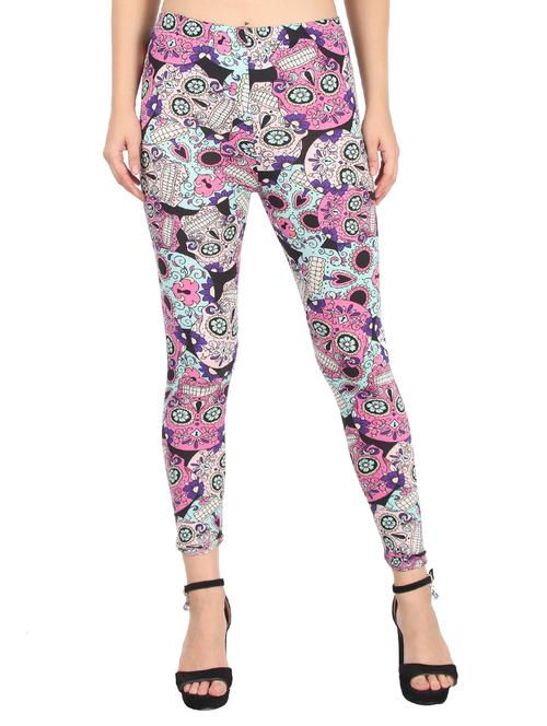 multi colored cotton blend leggings - 17196207 - Very Small Image - 1