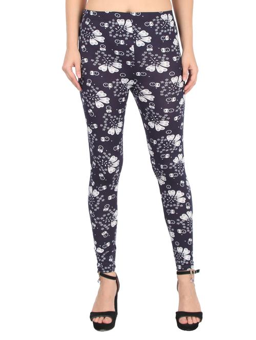 navy blue cotton blend leggings - 17196214 - Very Small Image - 1