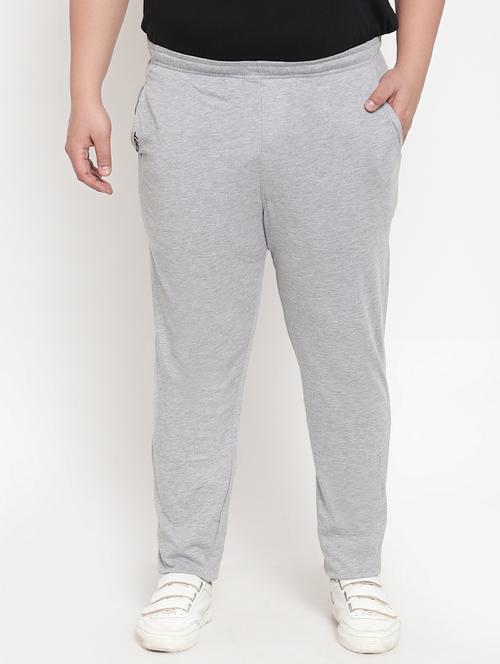 plus size grey solid trackpants - 17196873 - Very Small Image - 1