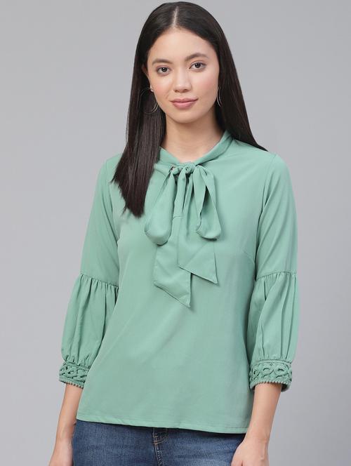 green polyester regular top - 17197023 - Very Small Image - 1