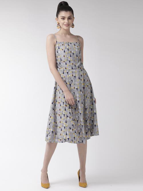 grey polyester aline dress - 17197457 - Very Small Image - 1