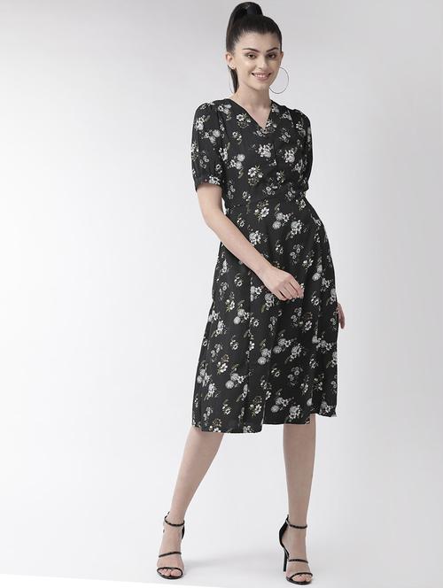 black polyester aline dress - 17197465 - Very Small Image - 1