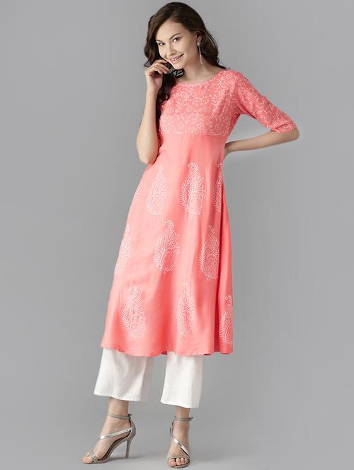 floral a-line kurta - 17197735 - Very Small Image - 1