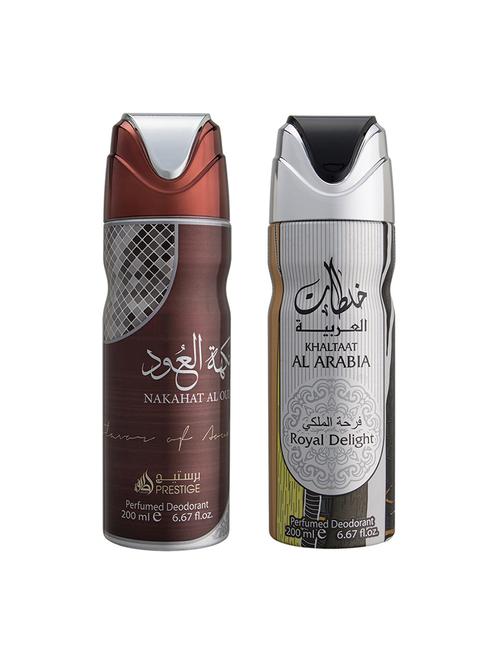 lattafa nakahat al oud + khaltaat royal delight 200ml deodorant - 17197808 - Very Small Image - 1