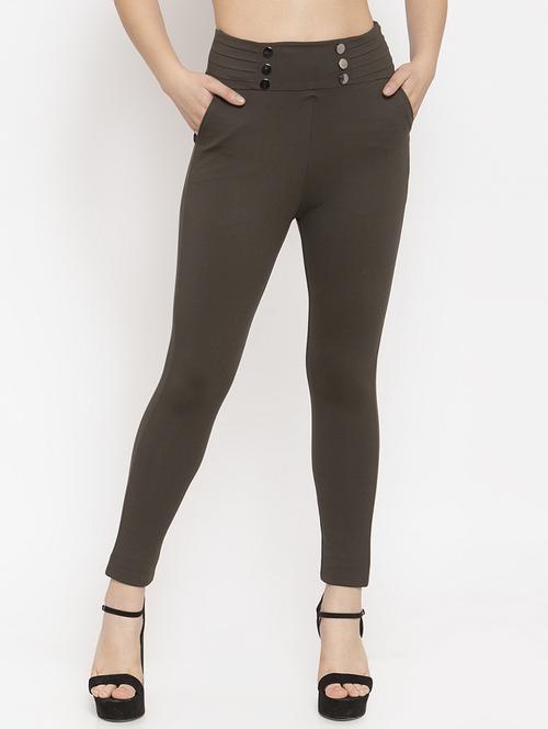 Green Poly Spandex Jeggings - 17197846 - Very Small Image - 1