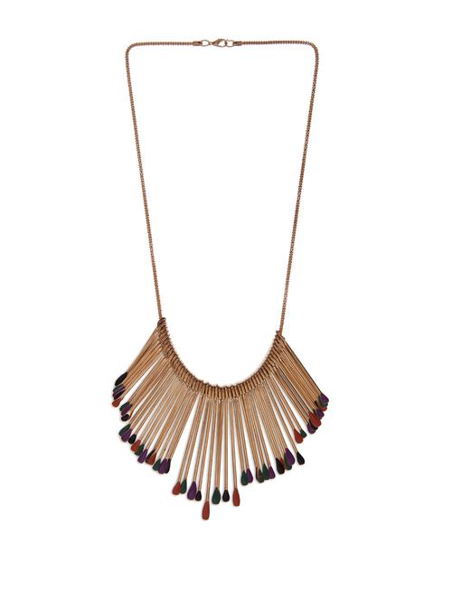 multicoloured tribal necklace - 17199 - Very Small Image - 1