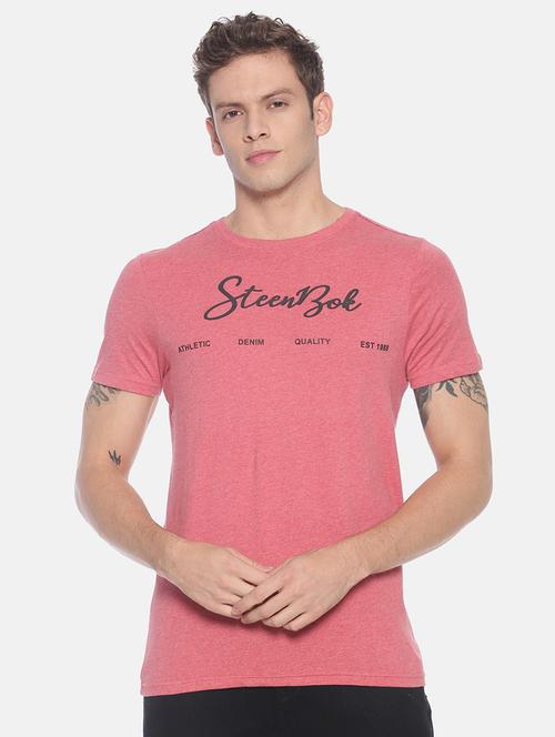 pink typographic chest print t-shirt - 17199151 - Very Small Image - 1
