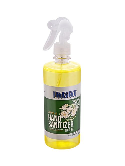 jagat herbal hand sanitizer pure and natural with mogra & 70% isopropyl alcohol based formula - 500 ml - 17199552 - Very Small Image - 1