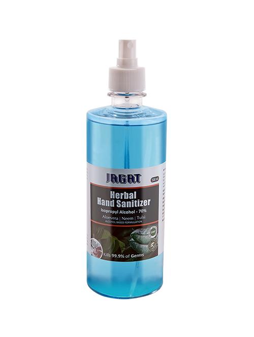 jagat herbal hand sanitizer pure and natural with aloevera | neem | tulsi & 70% isopropyl alcohol based formula - 500 ml - 17199554 - Very Small Image - 1