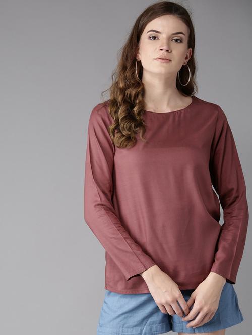 round neck solid top  - 17199751 - Very Small Image - 1