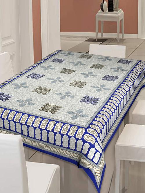  pure cotton jaipuri print 6 seater table cloth - 17200144 - Very Small Image - 1