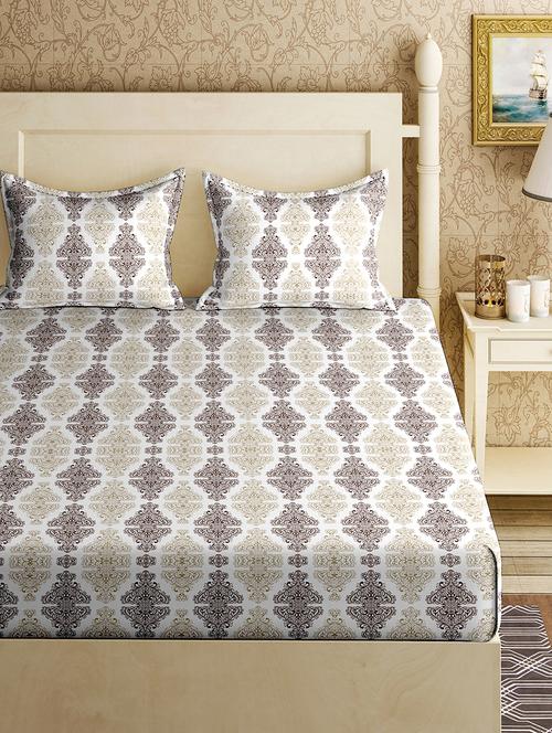  cotton double bedsheet with 2 pillow covers - 17200863 - Very Small Image - 1