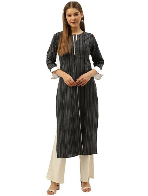 striped straight kurta - 17202518 - Very Small Image - 1