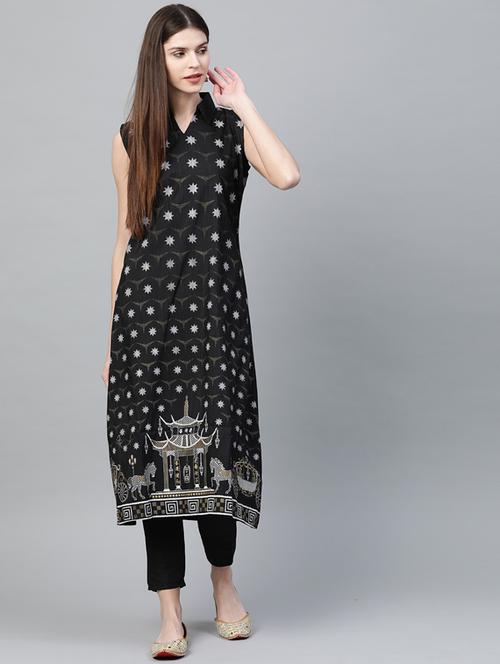 women's straight kurta - 17203746 - Very Small Image - 1
