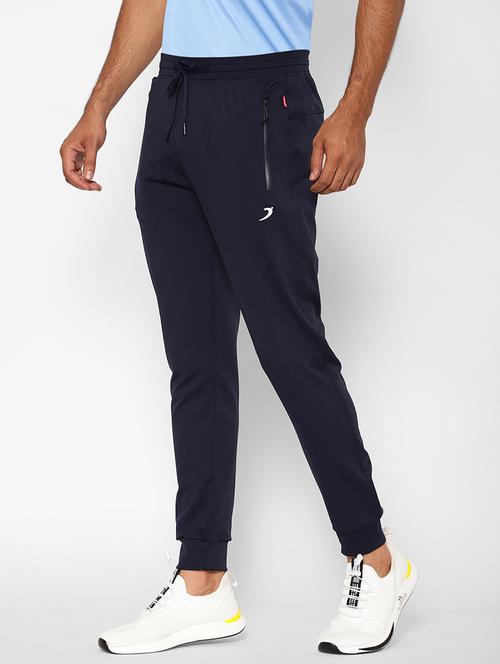 navy blue printed full length track pant - 17204149 - Very Small Image - 1