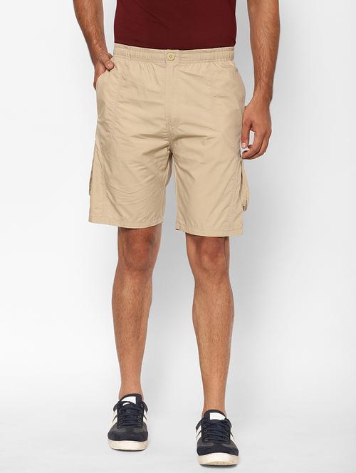 beige solid short - 17205308 - Very Small Image - 1