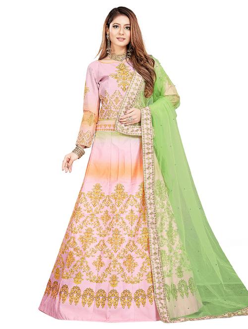 printed a-line lehenga - 17206004 - Very Small Image - 1