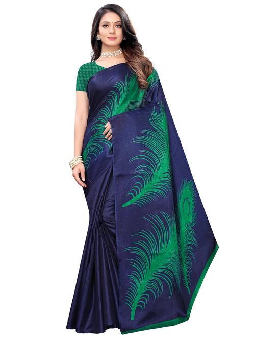 printed bhagalpuri saree with blouse - 17206193 - Very Small Image - 1
