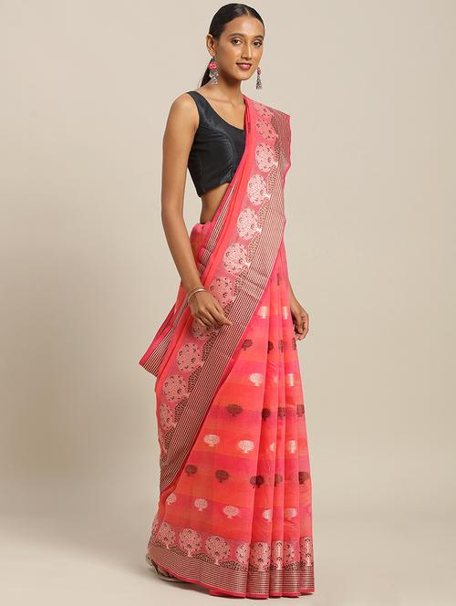 self design handloom saree - 17207328 - Very Small Image - 1