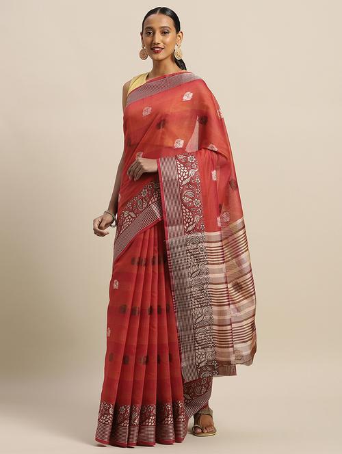 self design handloom saree - 17207330 - Very Small Image - 1