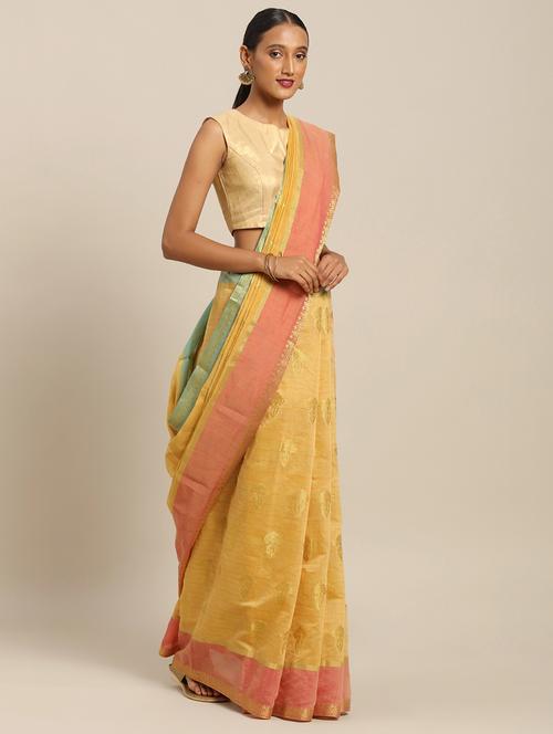 self design woven saree - 17207373 - Very Small Image - 1
