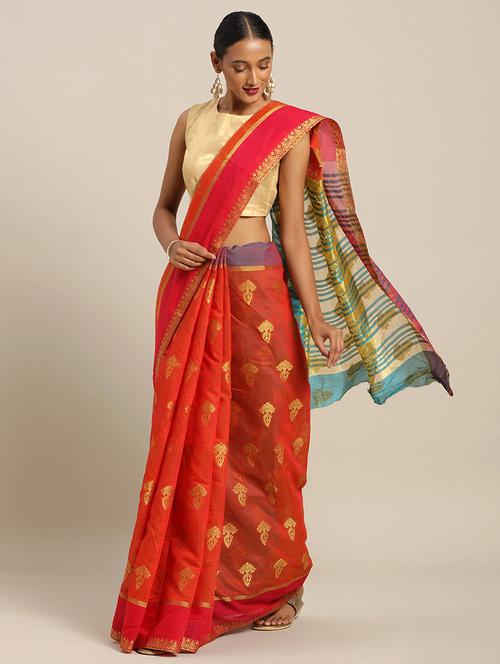 self design woven saree - 17207376 - Very Small Image - 1