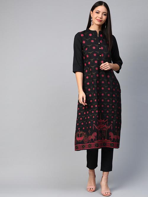 floral kurta pant set - 17209371 - Very Small Image - 1
