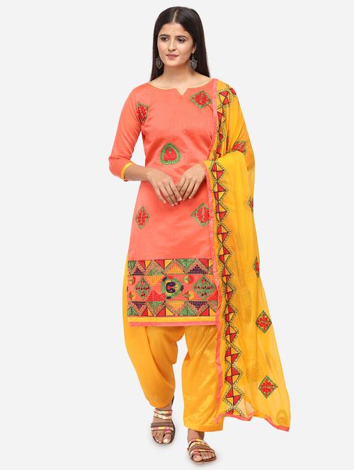 embroidered unstitched suit - 17209774 - Very Small Image - 1