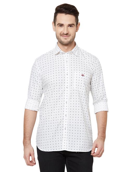 white polka dot casual shirt - 17210061 - Very Small Image - 1