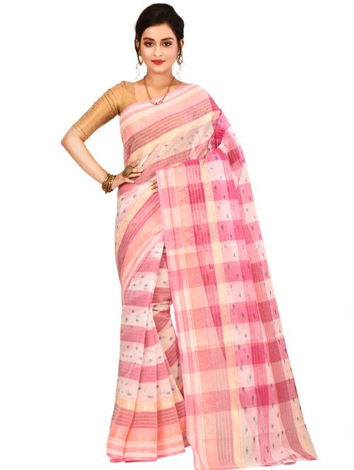 self design tant saree - 17210547 - Very Small Image - 1