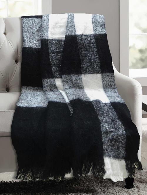  acrylic textured woven knitted throw blanket  - 17210572 - Very Small Image - 1