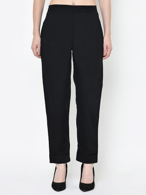 mid rise flat front trouser  - 17212286 - Very Small Image - 1
