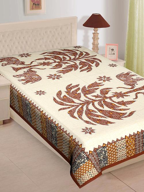   cotton jaipuri print single bedsheet - 17212601 - Very Small Image - 1