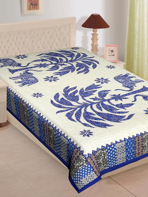  cotton jaipuri print single bedsheet - 17212605 - Very Small Image - 1