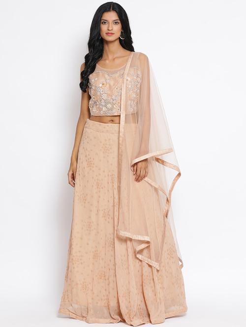 pastel gota work lehenga - 17213111 - Very Small Image - 1