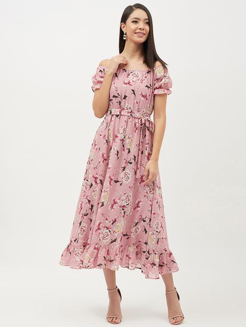 women's fit & flare floral dress - 17215516 - Very Small Image - 1