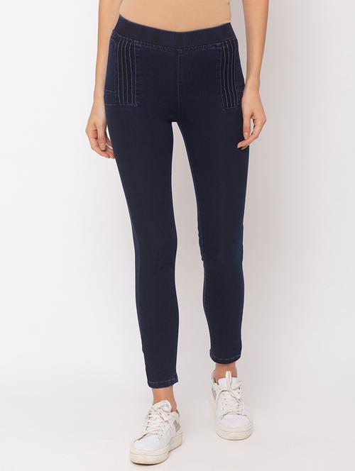 dark blue denim jeggings - 17215687 - Very Small Image - 1