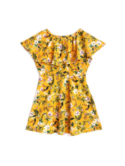 yellow polyester frock - 17216838 - Very Small Image - 1