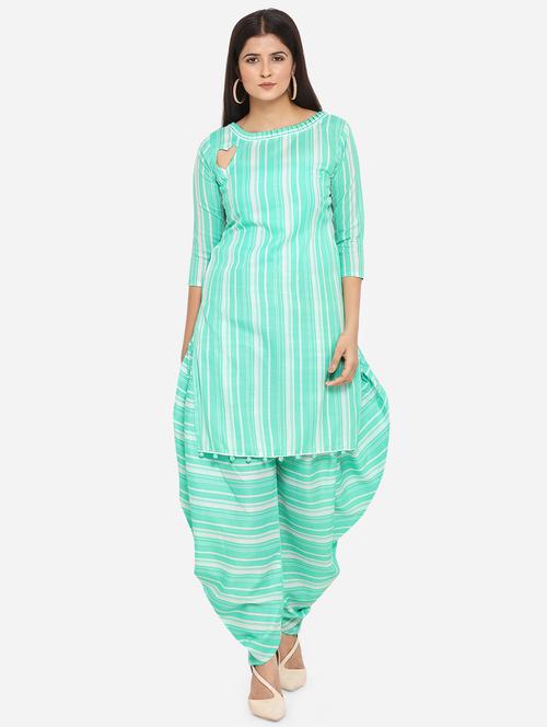 striped kurta salwar set - 17218915 - Very Small Image - 1