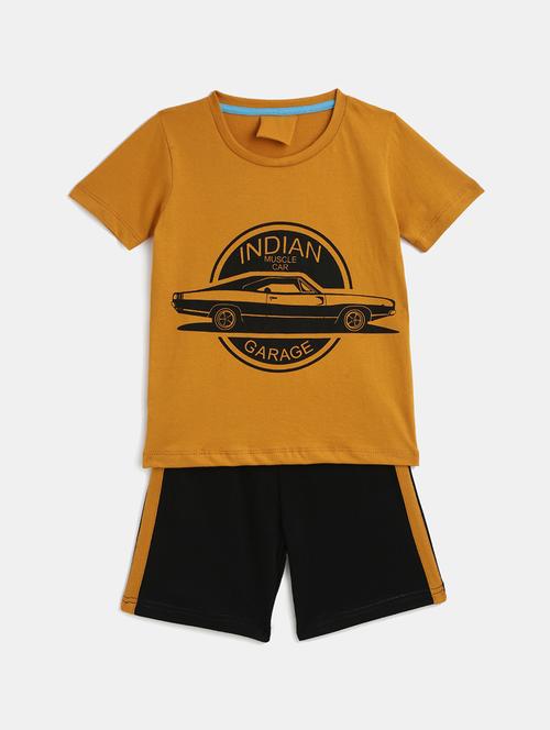 yellow cotton shorts set twin sets  - 17219172 - Very Small Image - 1