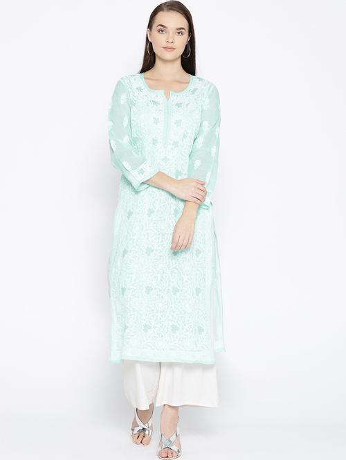 women's straight kurta - 17220740 - Very Small Image - 1