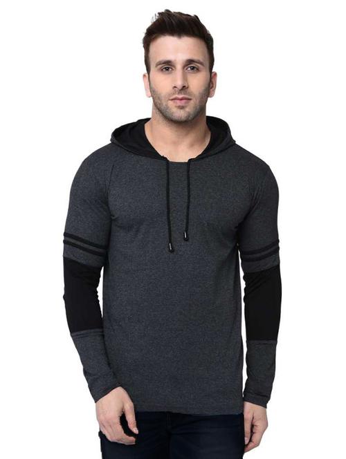 grey cut & sew taped t-shirt - 17220931 - Very Small Image - 1