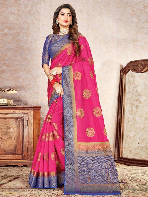 self design bordered saree - 17225014 - Very Small Image - 1