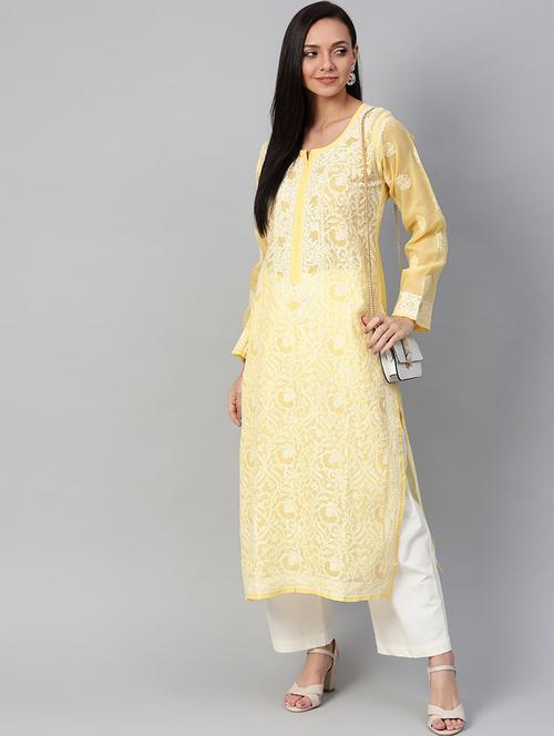 women's straight kurta - 17225089 - Very Small Image - 1
